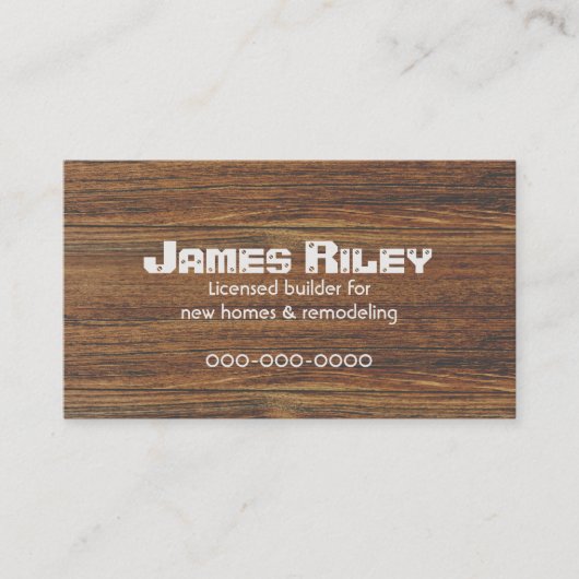 Holzkörner im Hintergrund Visitenkarte (Vorderseite)