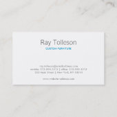 Holzkörner in der grauen Visitenkarte (Rückseite)