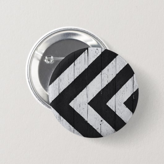 Holzkörner in Schwarz und Weiß gestrichen Button (Vorne & Hinten)