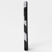 Holzkörner in Schwarz und Weiß gestrichen Case-Mate iPhone Hülle (Hinten/Links)