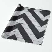 Holzkörner in Schwarz und Weiß gestrichen Geschenkpapier (Ungerollt)