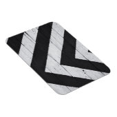 Holzkörner in Schwarz und Weiß gestrichen Magnet (Rechte Seite)