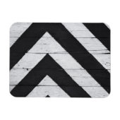 Holzkörner in Schwarz und Weiß gestrichen Magnet (Horizontal)