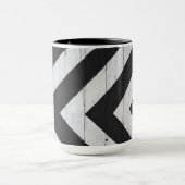 Holzkörner in Schwarz und Weiß gestrichen Tasse (Zentrum)