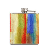 Holzkörner Moderne Abstrakte Kunst Flachmann (Rückseite)