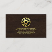 Holzkörner-Monogramm-Holzbearbeitung Visitenkarte (Rückseite)