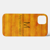 Holzkörner-Monogramm Nr. 3 Case-Mate iPhone Hülle (Rückseite (Horizontal))