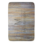 Holzkörner-Monogramm Nr. 4 Badematte (Vorderseite Vertikal)