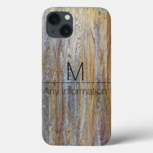 Holzkörner-Monogramm Nr. 4 iPhone 13 Hülle