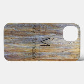 Holzkörner-Monogramm Nr. 4 Case-Mate iPhone Hülle (Rückseite (Horizontal))