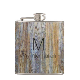 Holzkörner-Monogramm Nr. 4 Flachmann