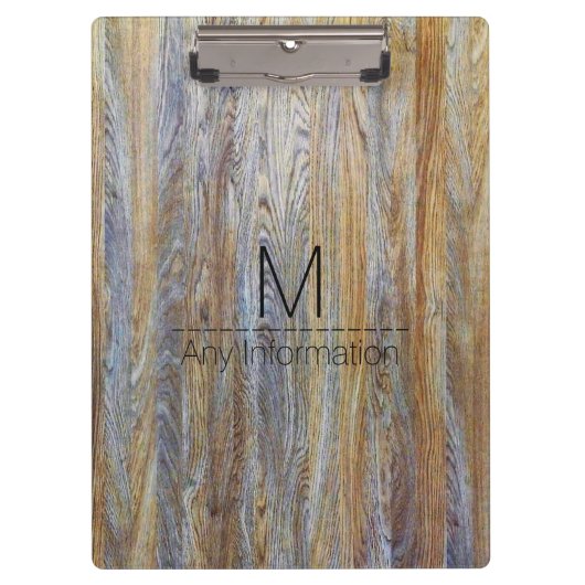 Holzkörner-Monogramm Nr. 4 Klemmbrett (Vorderseite)