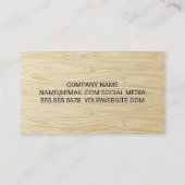 Holzkörner | Monogramm Visitenkarte (Rückseite)