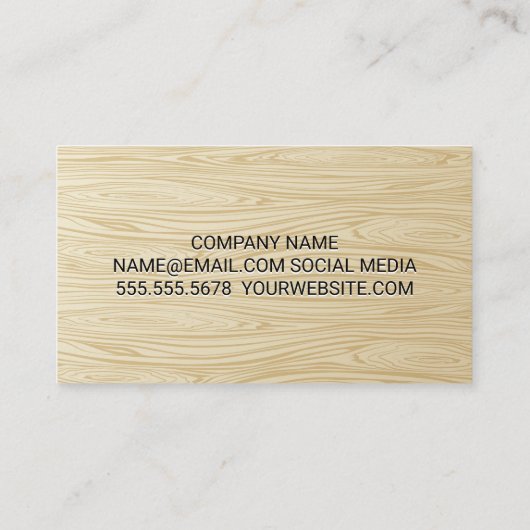 Holzkörner | Monogramm Visitenkarte (Rückseite)