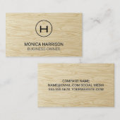 Holzkörner | Monogramm Visitenkarte (Vorne/Hinten)