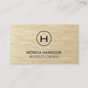 Holzkörner   Monogramm Visitenkarte