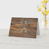 Holzkörner, Platten aus verwittertem Holz Karte (Gelbe Blume)