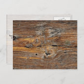 Holzkörner, Platten aus verwittertem Holz Postkarte (Vorne/Hinten)