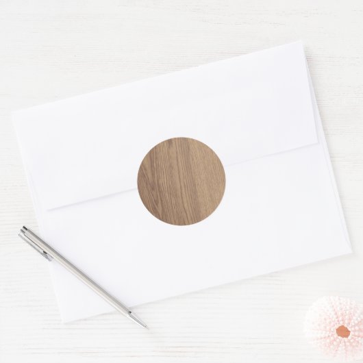 Holzkörner-Rundkleber Runder Aufkleber (Umschlag)