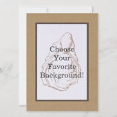 Holzkörner Rustikale Austernröste Einladung (Rückseite)