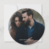 Holzkörner Rustikale Hochzeit Speichern Sie das Da Einladung (Rückseite)