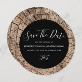 Holzkörner Rustikale Hochzeit Speichern Sie das Da Save The Date (Vorne/Hinten)