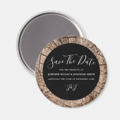 Holzkörner Rustikaler Hochzeitsring Magnet (Vorderseite/Rückseite)