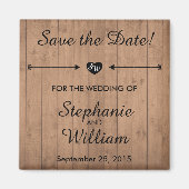 Holzkörner Speichern Sie den Datums-Magneten. Herz Magnet (Vorne)