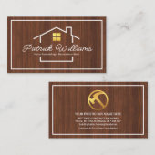 Holzkörner Stilvoll Gebäude Frame Builder Visitenkarte (Vorne/Hinten)