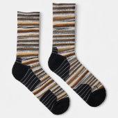 Holzkörner Streifen Socken (Rechts)