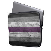 Holzkörner - subtile asexuelle Druckfarben Laptopschutzhülle (Vorderseite Links)