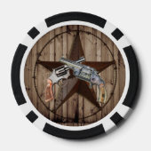 Holzkörner Texas-Star Cowboy Western Country Pisto Pokerchips (Rückseite)