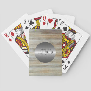 Holzkörner Textur Modernes Edelmetall #2 Spielkarten