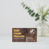 Holzkörner Texture Handyman Carpenter Visitenkarte (Stehend Vorderseite)