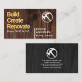 Holzkörner Texture Handyman Carpenter Visitenkarte (Vorne/Hinten)
