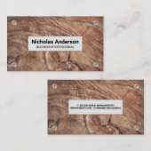 Holzkörner und Metallschrauben Visitenkarte (Vorne/Hinten)