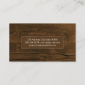 Holzkörner Visitenkarte (Rückseite)