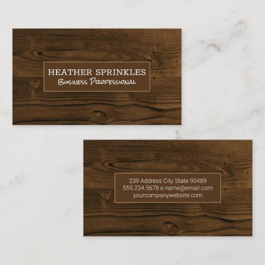 Holzkörner Visitenkarte (Vorne/Hinten)