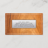 Holzkörner Visitenkarte (Rückseite)