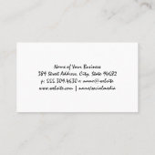 Holzkörner Visitenkarte (Rückseite)