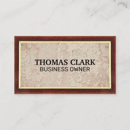 Holzkörner | Wall Grunge Visitenkarte (Vorderseite)