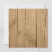 Holzkörner Wasserfarbe Sonnenblumen Polterabend Einladung (Rückseite)