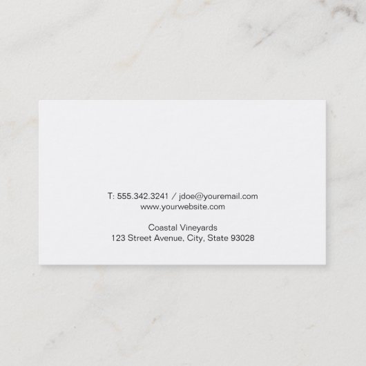 Holzkörner | Weinöffner | Weinöffner Visitenkarte (Rückseite)