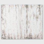 Holzkörner weißes rustikales Land Textur Decoupage Geschenkpapier (Flach)