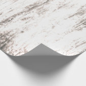 Holzkörner weißes rustikales Land Textur Decoupage Geschenkpapier (Ecke)