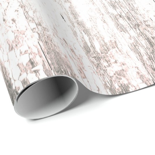 Holzkörner weißes rustikales Land Textur Decoupage Geschenkpapier (Rolleneckpunkt)