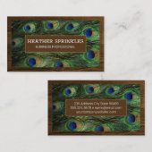 Holzkörnergrenze | PfauenFeathers Visitenkarte (Vorne/Hinten)