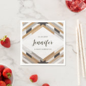 Holzkörnerkollage Neutrales Party Napkin Serviette (Beispiel)