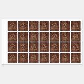 Holzkörnholz mit Monogramm-Personalisierter Bezeic Etiketten (Blatt)