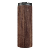 Holzkörnholz mit Monogramm-Personalisierter Bezeic Thermosbecher (Rückseite)